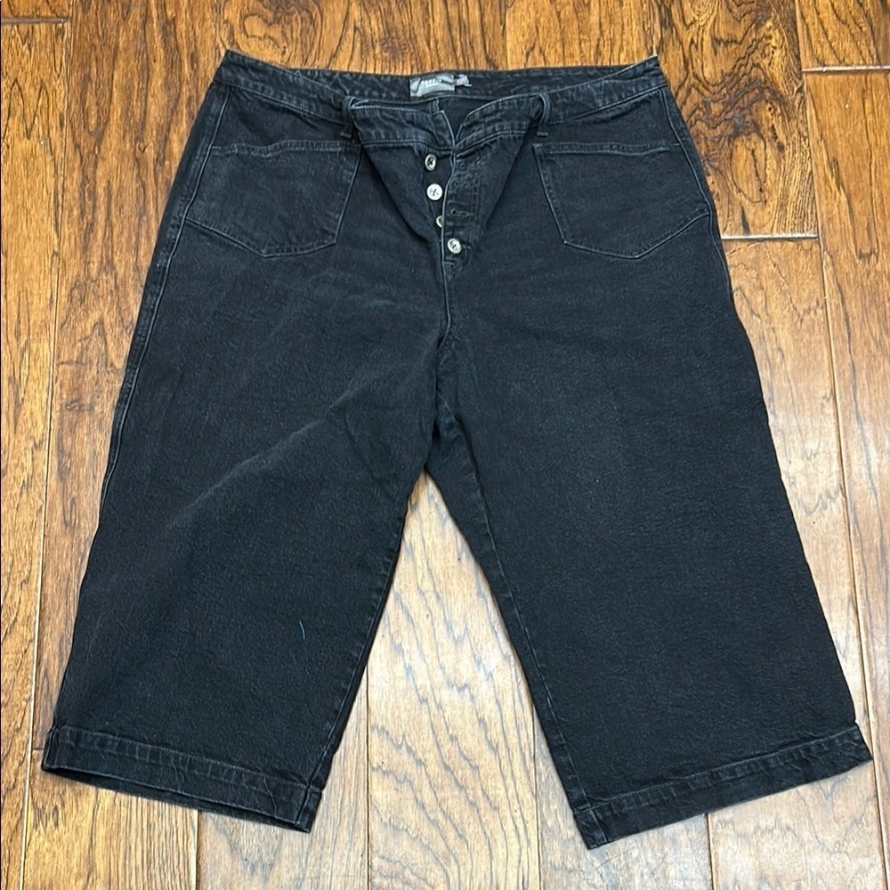 Torrid button-fly shorts (jorts?)